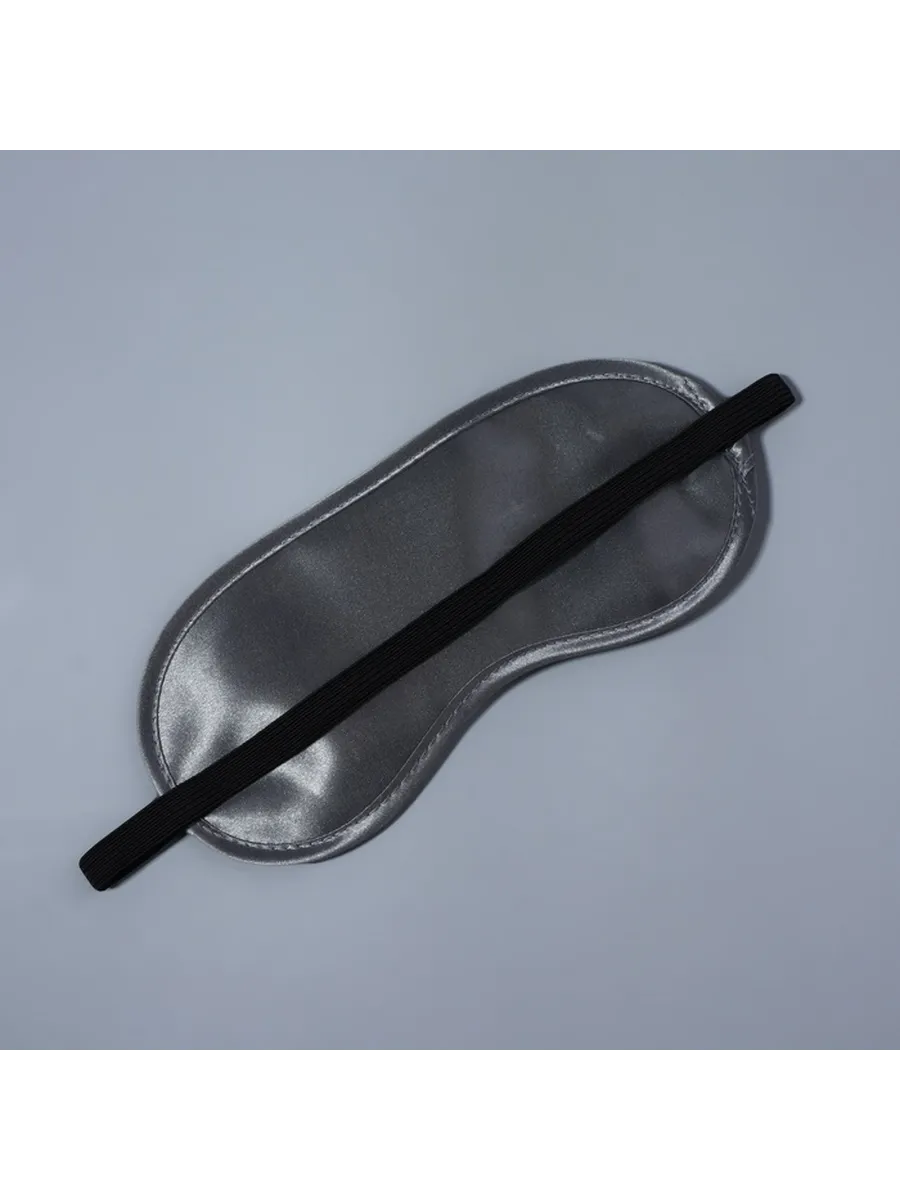 Маска для сна, сатиновая, резинка одинарная, 19×8.5 см, серая