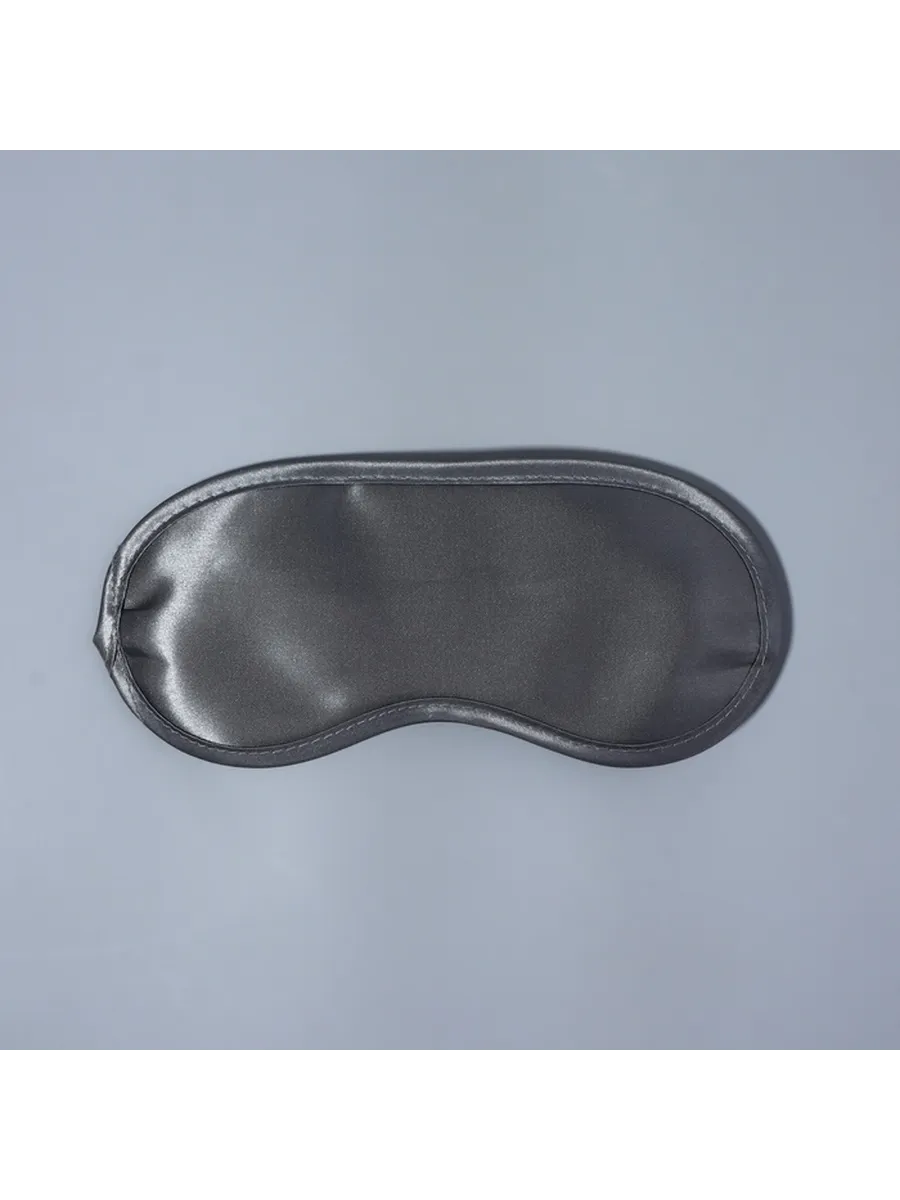 Маска для сна, сатиновая, резинка одинарная, 19×8.5 см, серая