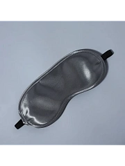 Маска для сна, сатиновая, резинка одинарная, 19×8.5 см, серая