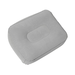Подушка надувная, дорожная, 37×28×15 см, синяя, серая