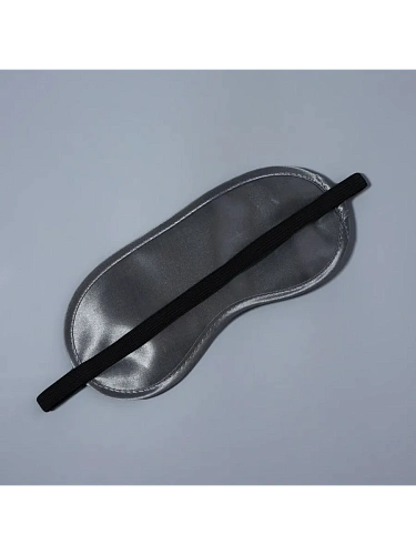 Маска для сна, сатиновая, резинка одинарная, 19×8.5 см, серая