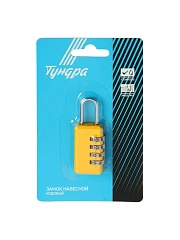 Замок навесной кодовый ТУНДРА ZK008, желтый