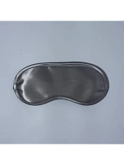 Маска для сна, сатиновая, резинка одинарная, 19×8.5 см, серая