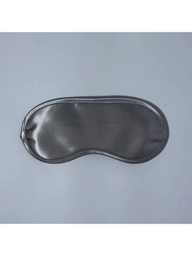 Маска для сна, сатиновая, резинка одинарная, 19×8.5 см, серая
