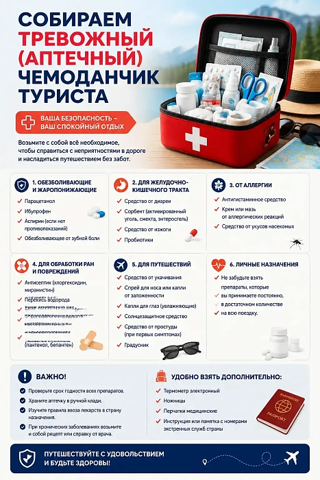 Собираем тревожный аптечный чемоданчик туриста