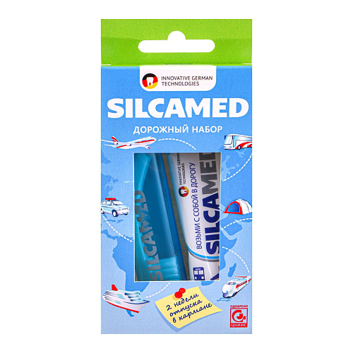 Дорожный набор: зубная паста Silcamed family, 30 г + зубная щётка Silcamed