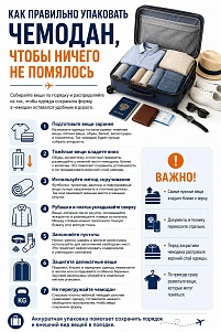 Как правильно упаковать чемодан, чтобы ничего не помялось Как правильно упаковать чемодан, чтобы ничего не помялось