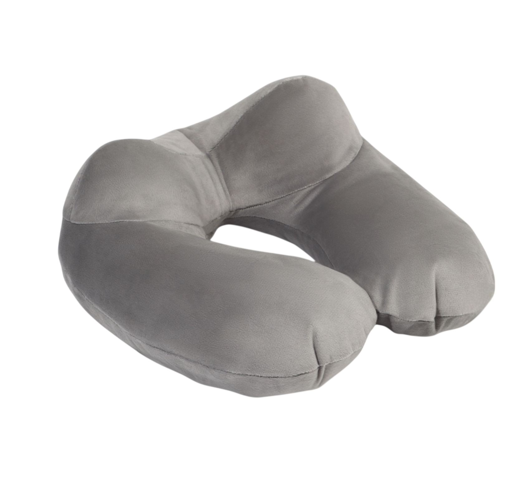 Подушка надувная для шеи, дорожная, 31×31 см, серая